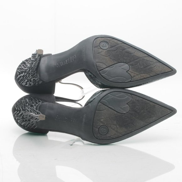 Sam & Libby D'Orsay Stiletto Heels Women 8 Faux Leather Pointed Toe - Picture 10 of 16